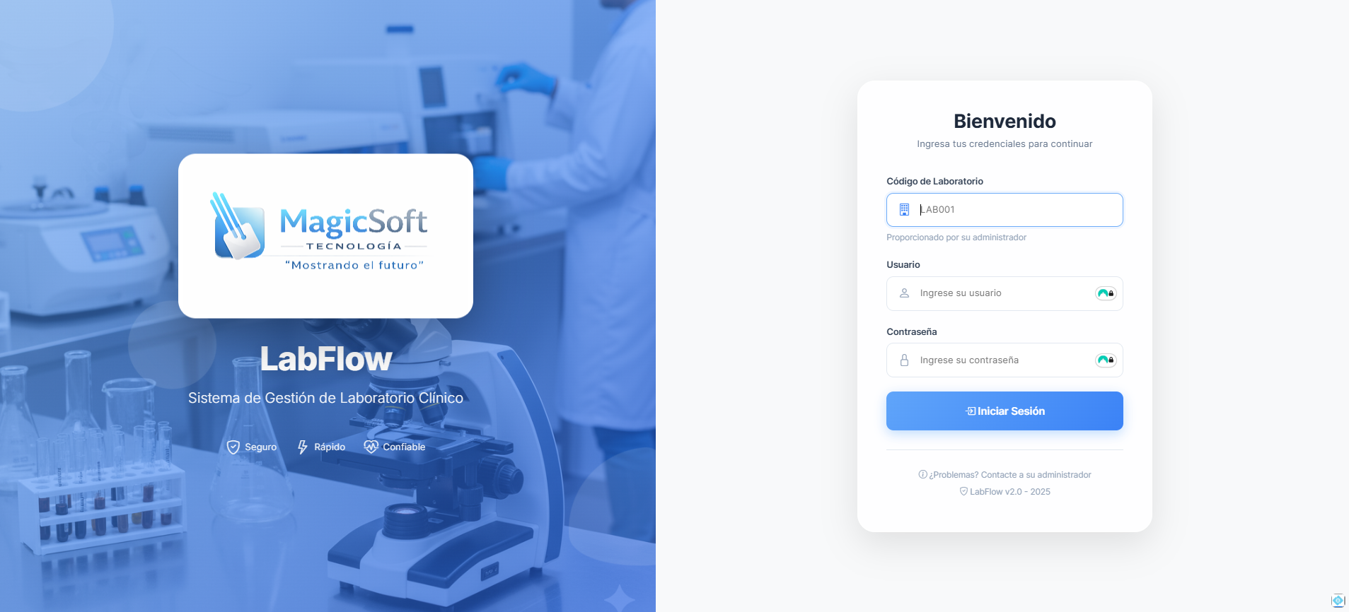 LabFlow - Sistema de Login